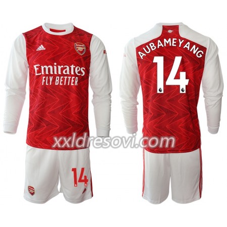 Arsenal Pierre-Emerick Aubameyang 14 Domaći Dječji Komplet Dresovi za Nogomet 2020-2021 Dugim Rukavima (+ kratke hlače)